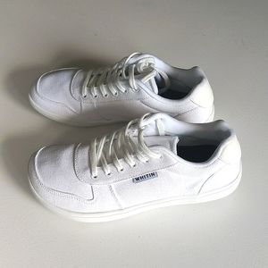 Whitin White Canvas Barefoot Sneakers